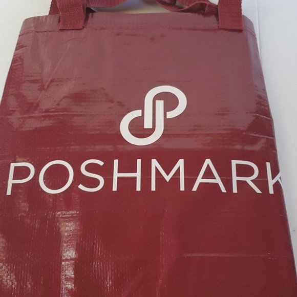 Poshmark Oversized Bag Double Handle Tote Large Maroon - Picture 3 of 10